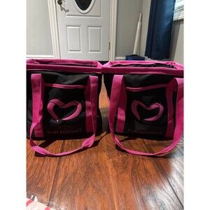 Pure Romance Consultant Tote Bag Black & Pink Large Party Supply Organizer x2